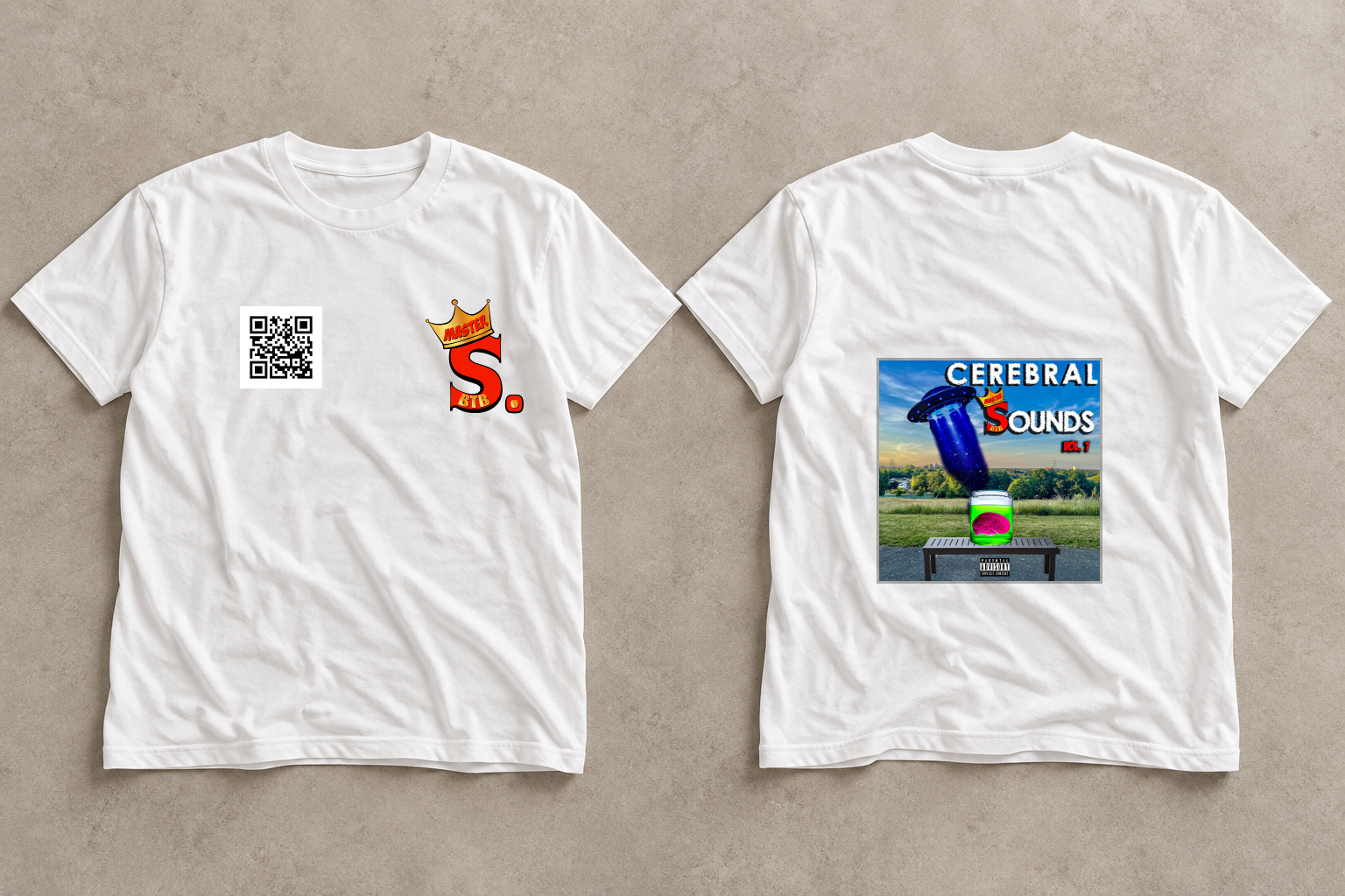 Vol. 1 · Listen edition T-shirt, front and back