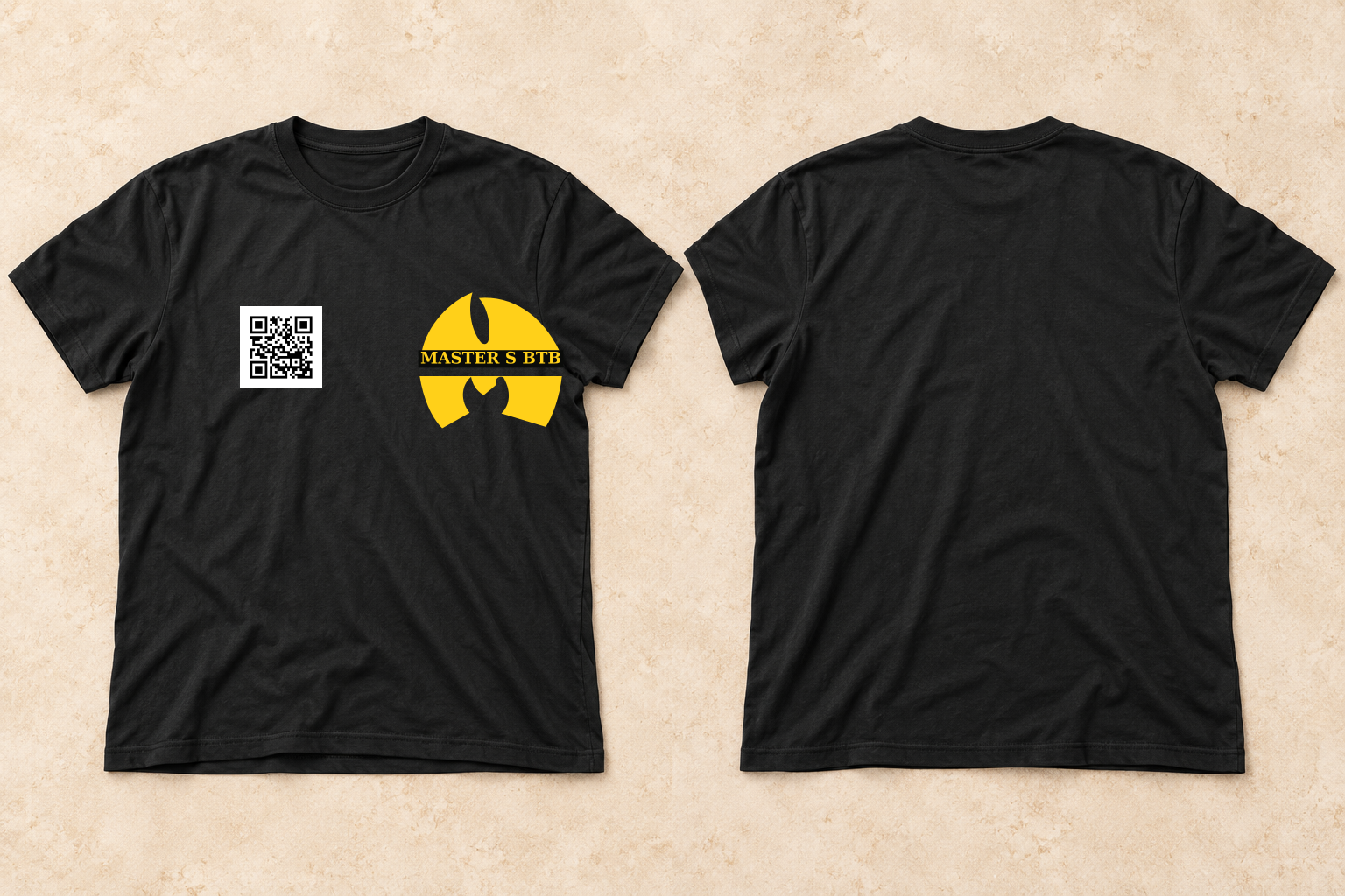 Master S M T-shirt, front and back