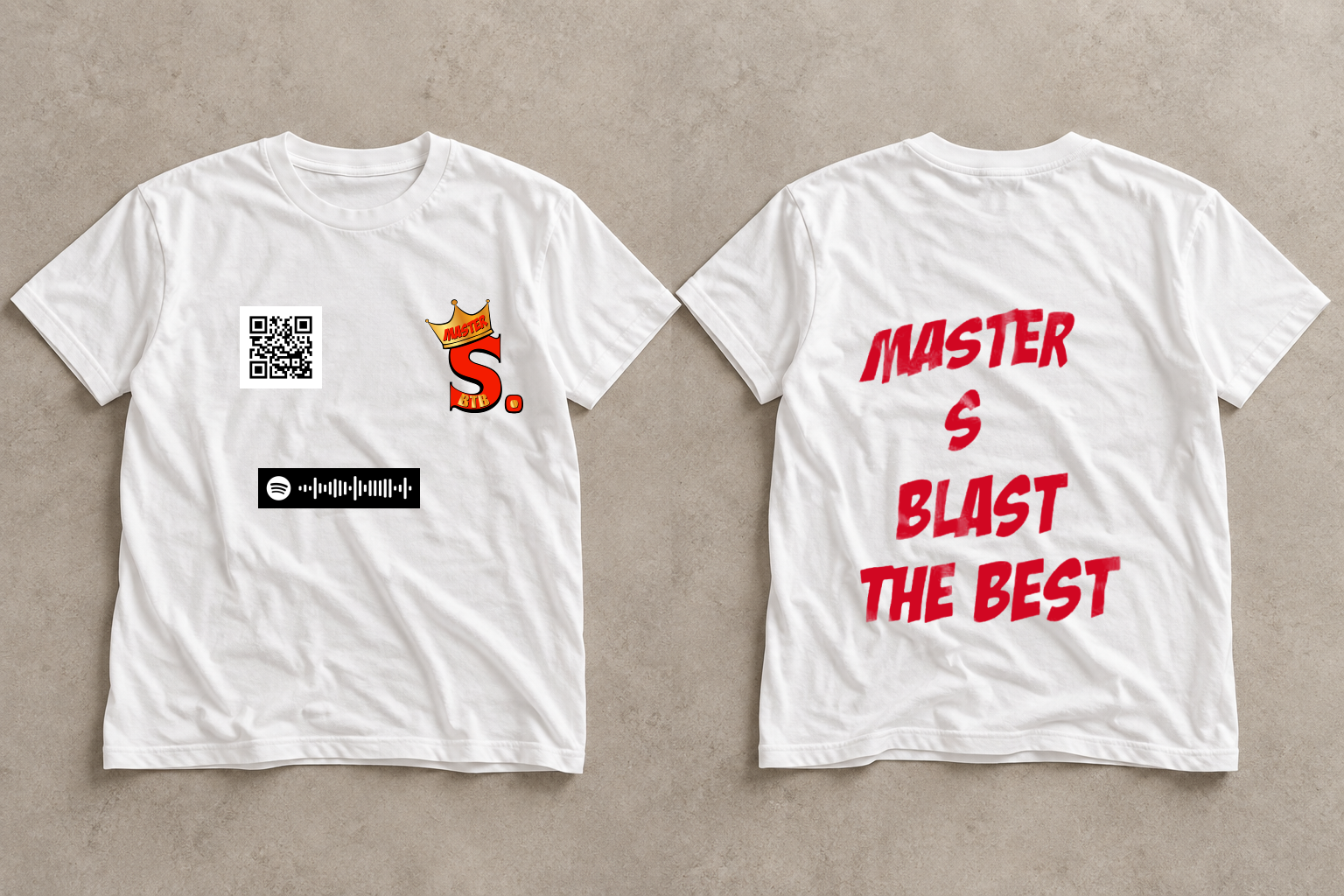 White · Performance edition T-shirt, front and back